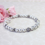 Silver Bracelet with beads